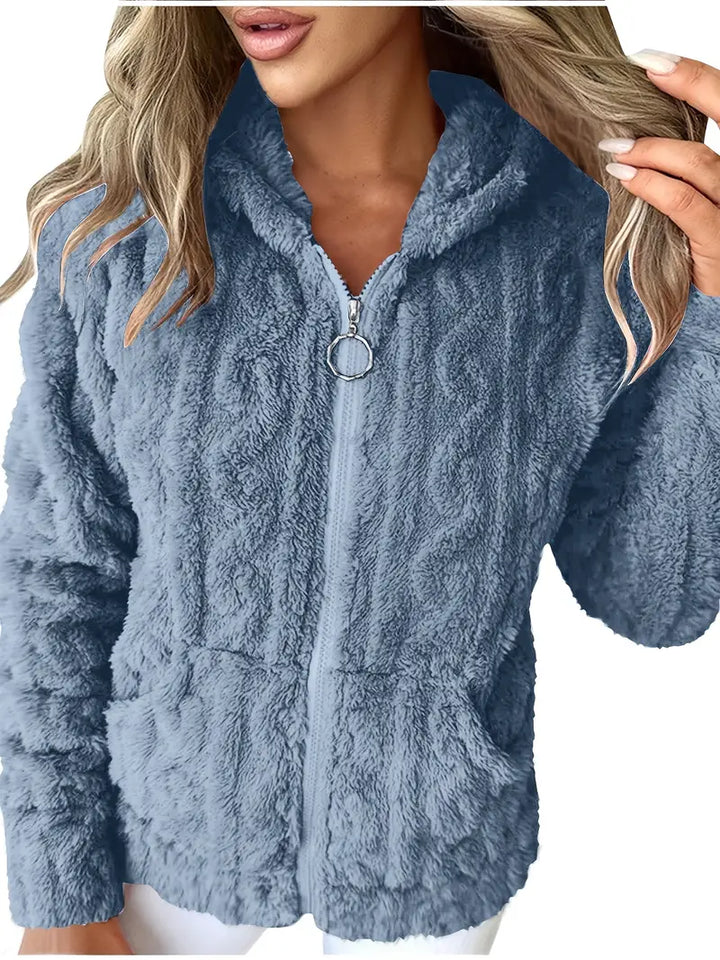 Ganka - Felpa Con Cappuccio e Zip a Maniche Lunghe