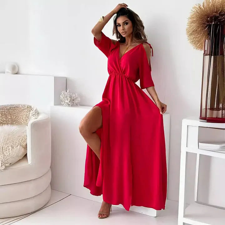 Lene - Abito Con Spalle Scoperte e Spacco