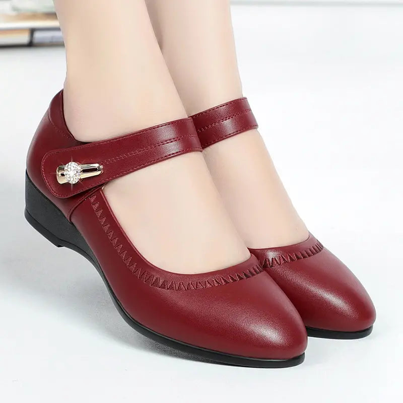 Aikaterina - Scarpe Con Punta Arrotondata e Cinturino Con Fibbia