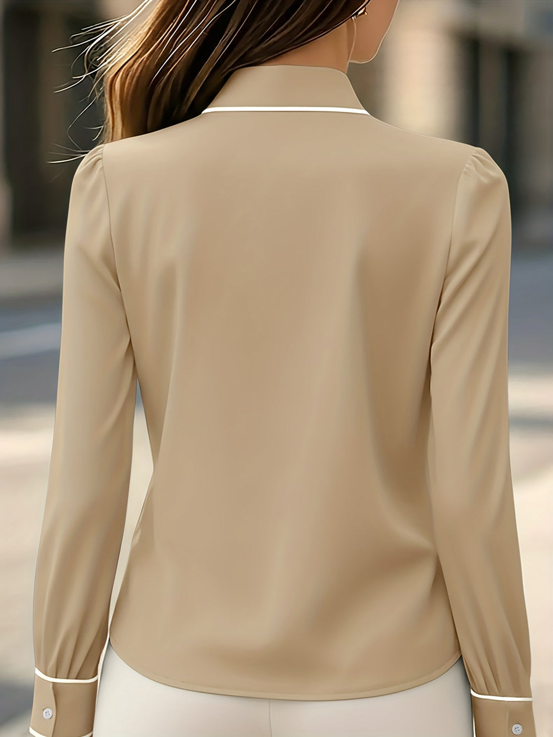 Briella - Camicia a Maniche Lunghe Con Laccio Frontale