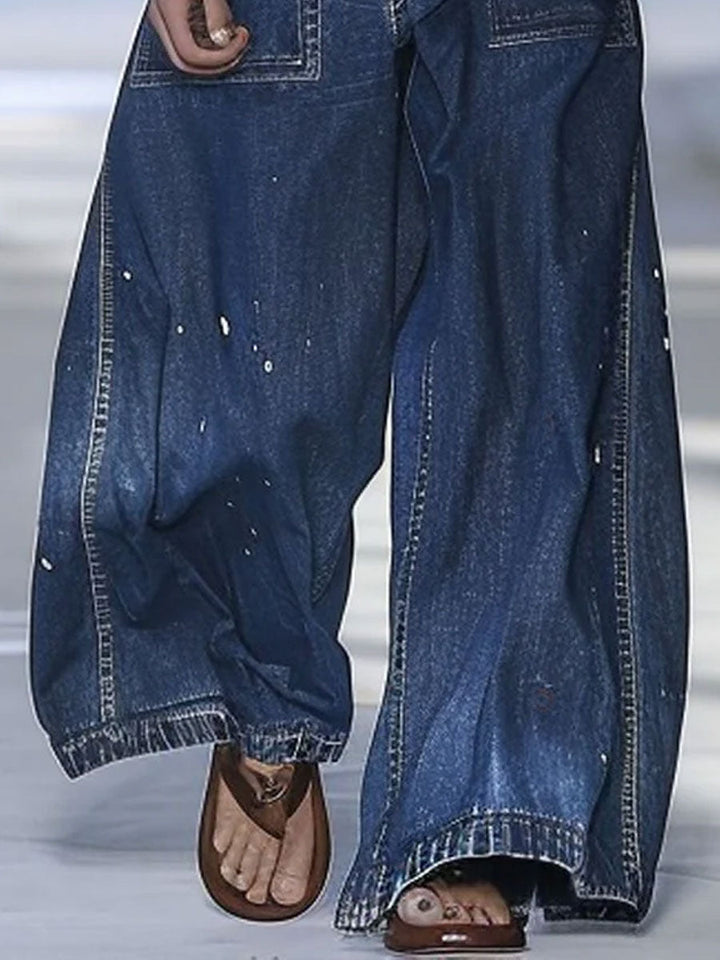 Azize - Jeans in Denim Dalla Vestibilità Ampia E Con Tasche Multiple