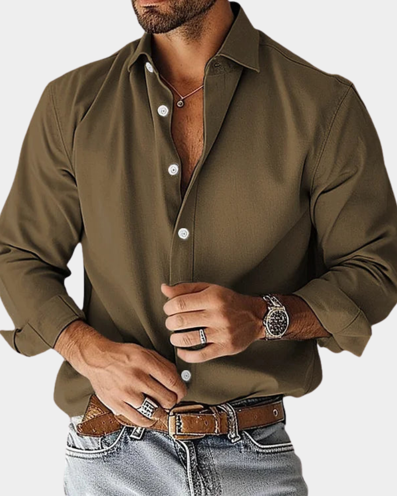 Pinchas - Camicia a Maniche Lunghe Con Bottoni