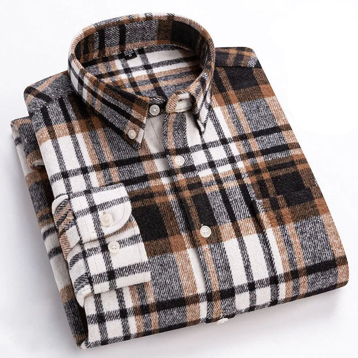 Hansamu - Elegante Camicia a Maniche Lunghe Con Bottoni