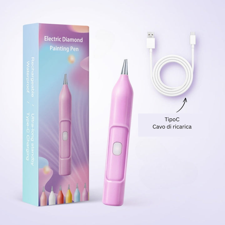 DazzleDot - Penna Diamantata Elettrica per Pittura 6 Colori
