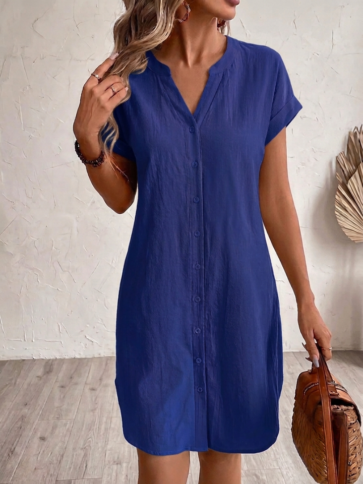 Khalela - Comodo Abito Camicia In Iino