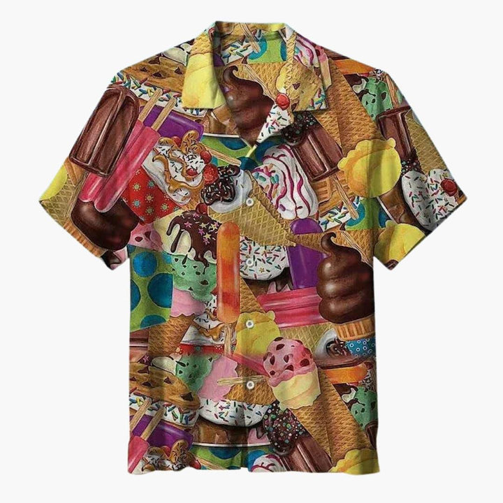 Lubomir - Elegante Camicia Estiva Con Stampa Gelato