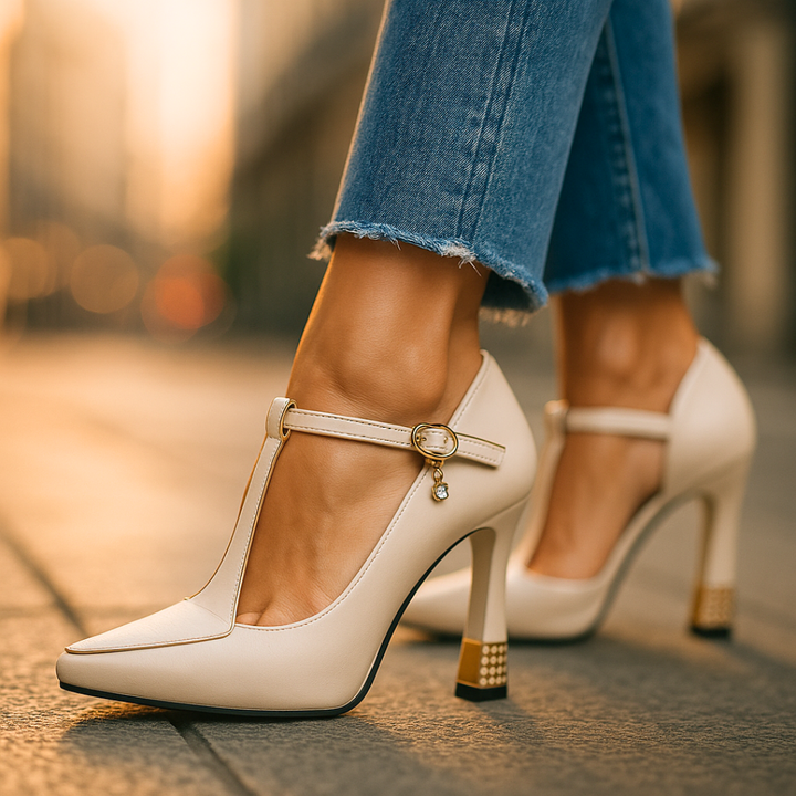 Avitia - Décolleté Con Tacco Alto Cinturino a T E Fibbia
