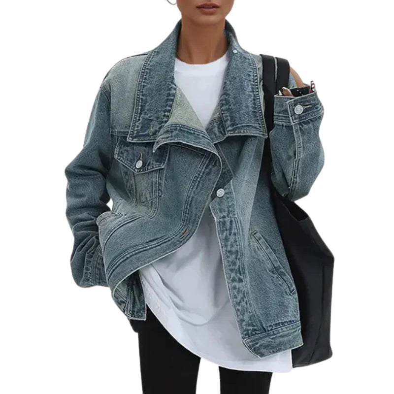 Estera - Giacca In Denim Asimmetrica