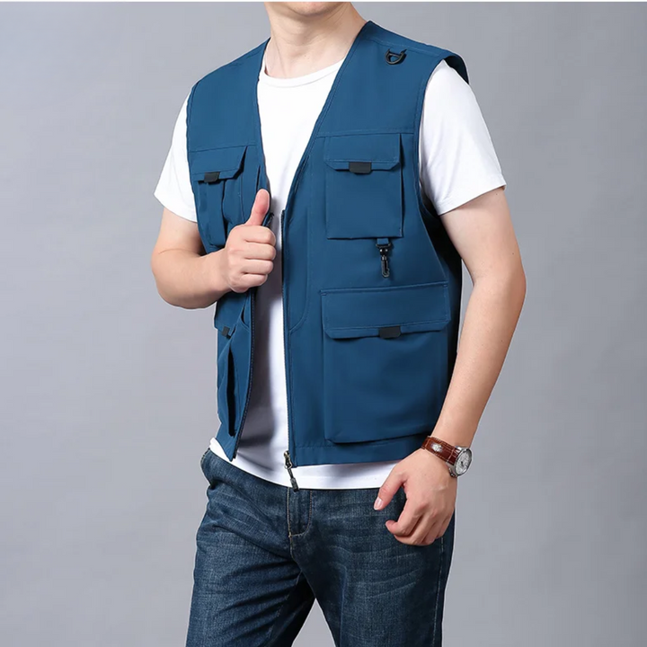 Mose - Gilet Cargo Multitasche Traspirante