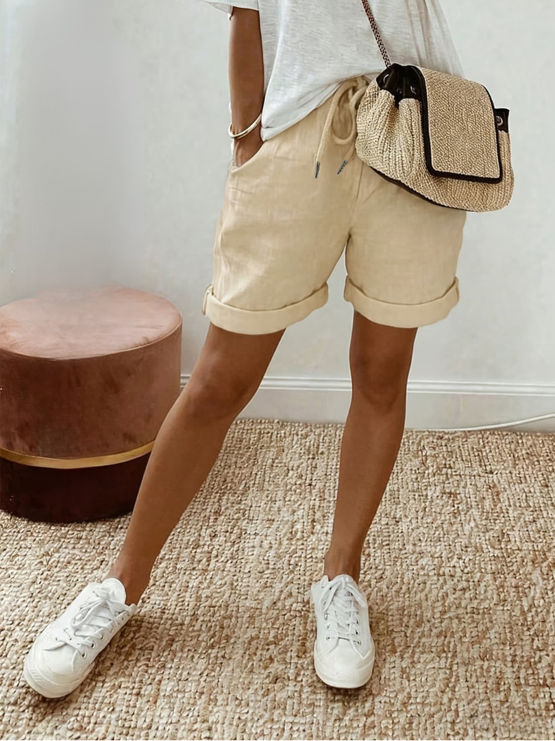 Keely - Pantaloncini Comodi in Lino