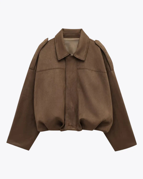 Alena - Giacca Bomber in Pelle Scamosciata