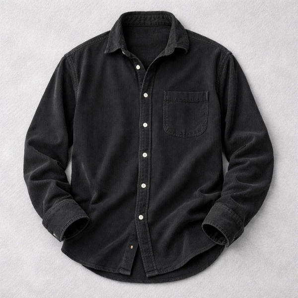 Heshan - Camicia in Velluto a Coste Con Bottoni