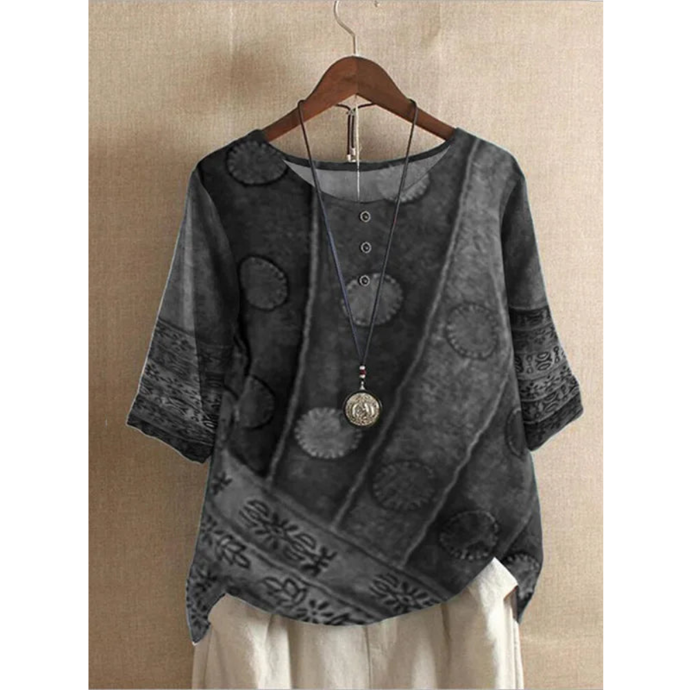 Valarie - Comodo Top Colorato Con Mezze Maniche