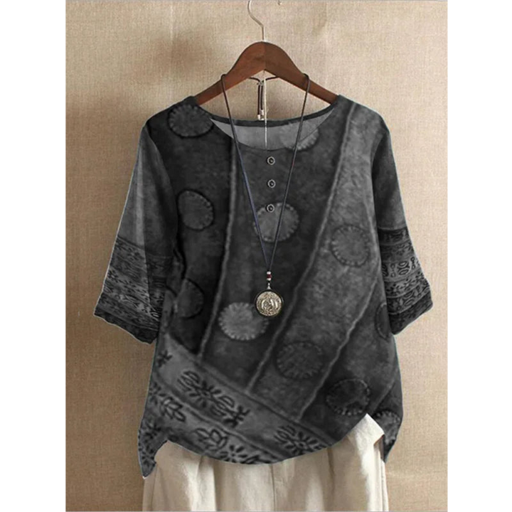 Valarie - Comodo Top Colorato Con Mezze Maniche