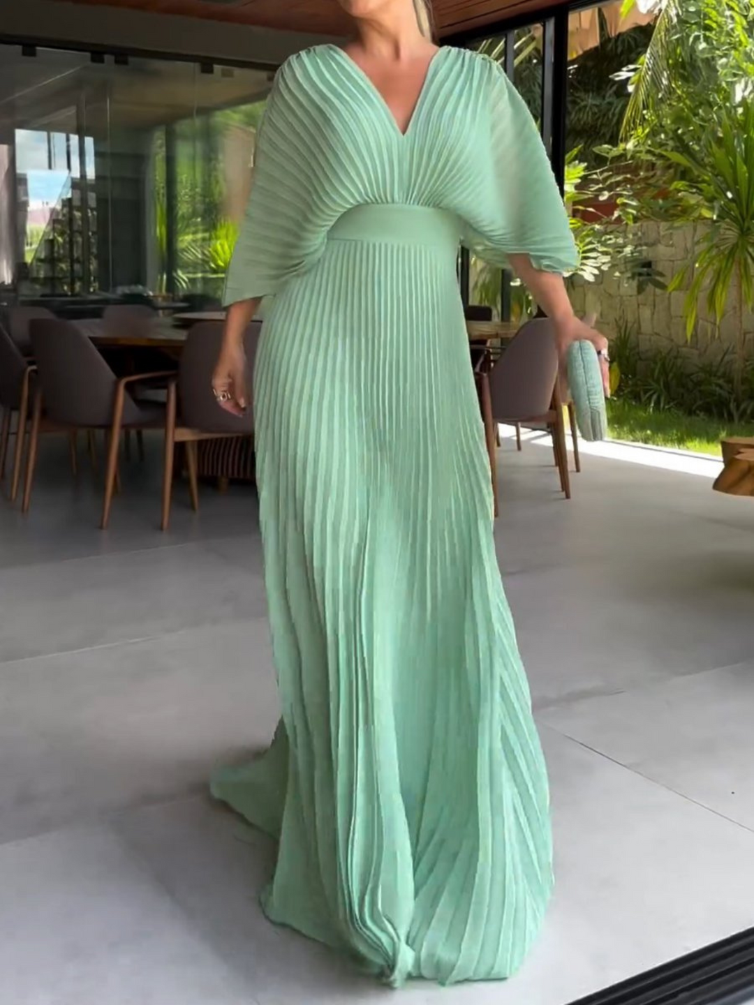 Valerija - Abito Lungo Plissettato Vivace