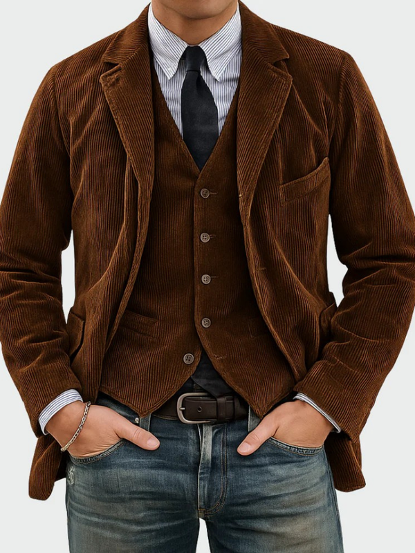 Gunnar - Blazer e Gilet In Velluto a Coste
