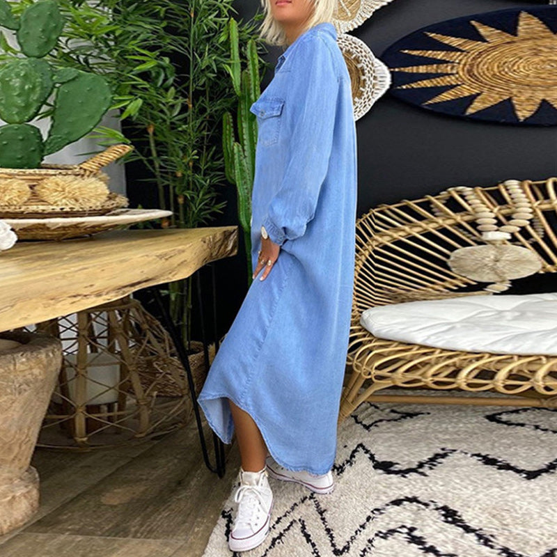 Dorota - Abito in Denim a Maniche Lunghe