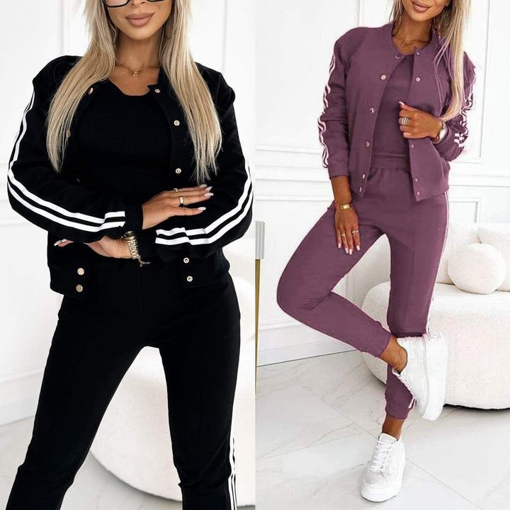 Kendra - Collo Rotondo Giacca e Pantalone Set di 3 Pezzi