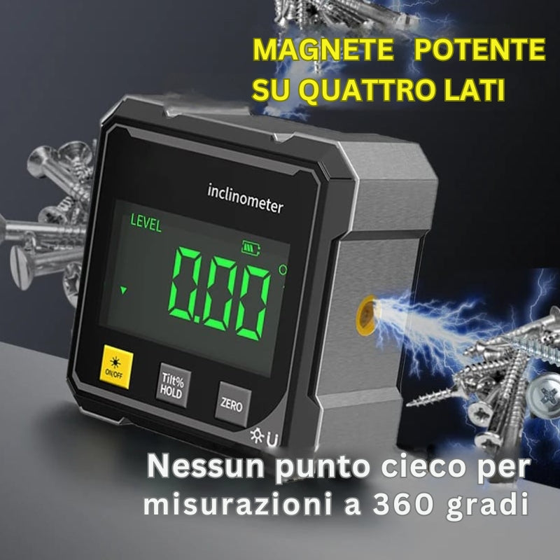 MagPro - Goniometro Digitale Magnetico a 4 Lati Con Laser