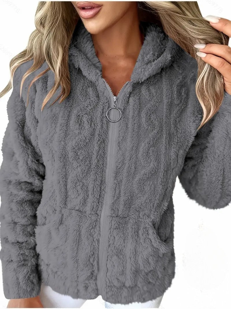 Ganka - Felpa Con Cappuccio e Zip a Maniche Lunghe