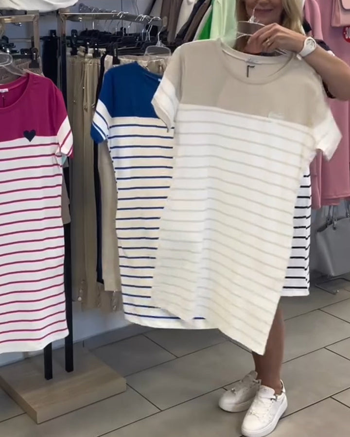 Luella - Abito Casual A Righe Con Scollo Rotondo