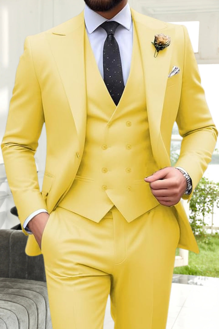 Gremist - Abiti a Tre Pezzi Slim Fit Con Revers a Lancia