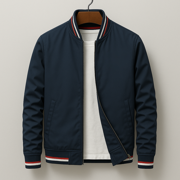 Gleb - Elegante Giacca Bomber Con Dettagli a Righe
