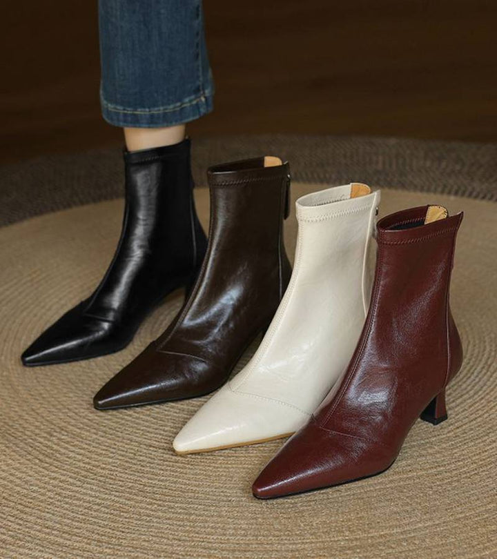 Lielah - Stivaletto in Pelle Con Cerniera