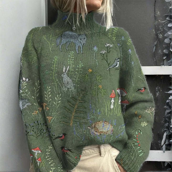 Mairead - Maglione a Collo Alto Caldo Ed Elegante