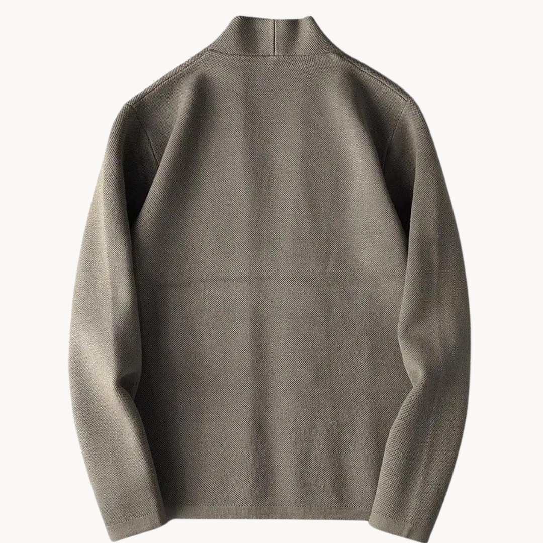 Aureliano - Cardigan Casual In Lana Lavorato a Maglia