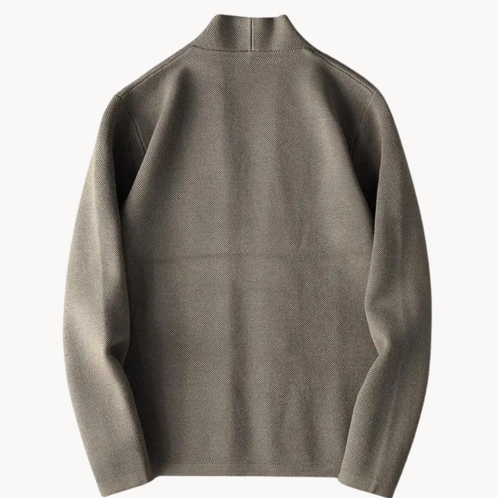 Aureliano - Cardigan Casual In Lana Lavorato a Maglia