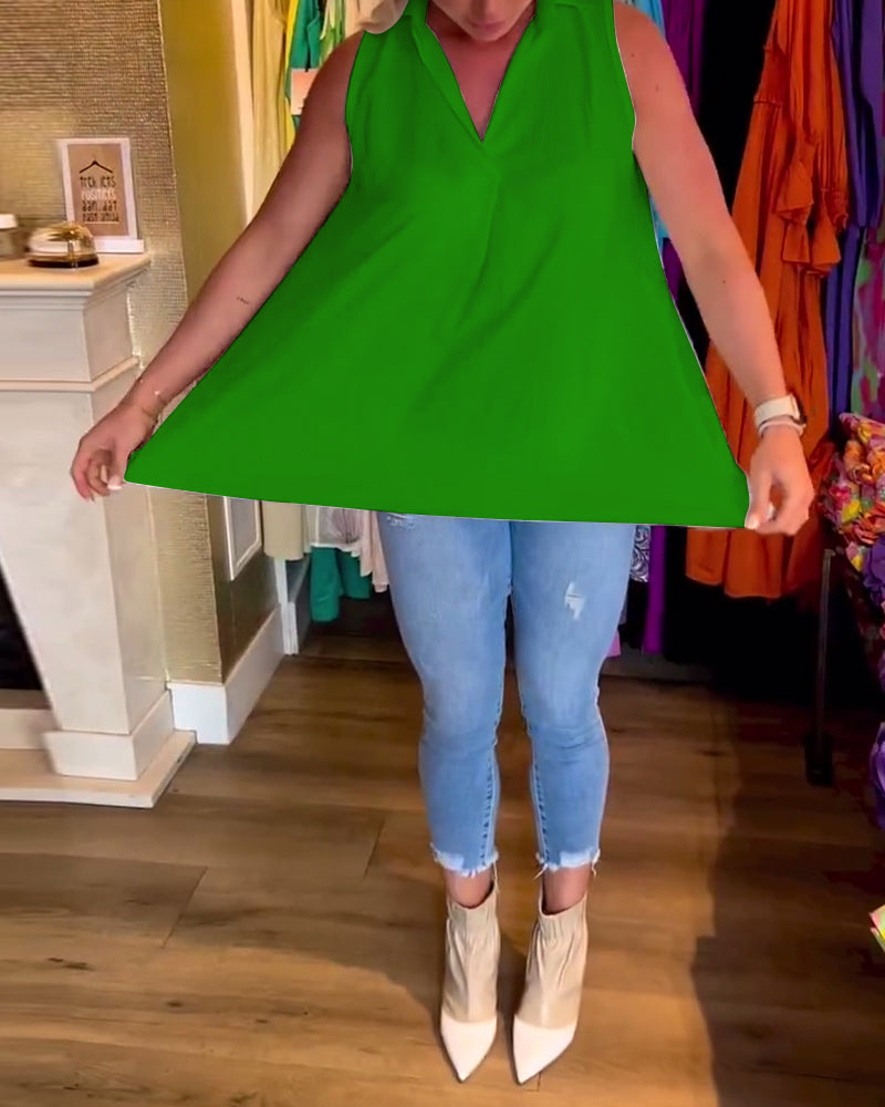 Rowland - Top Senza Maniche Con Volant