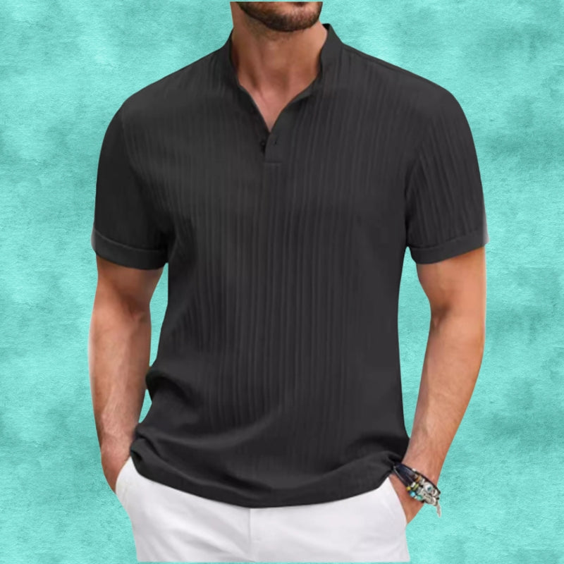 Tomasz - Camicia Casual In Lino a Righe Con Bottoni