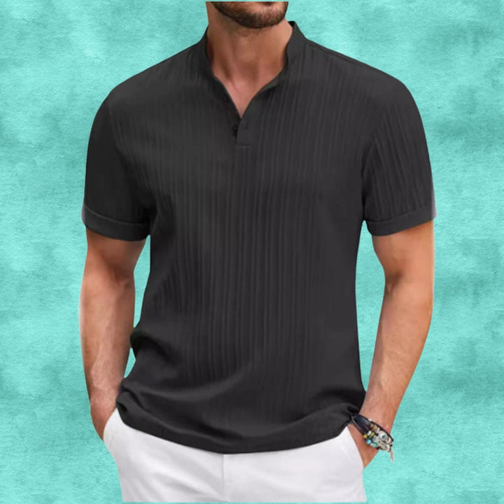 Tomasz - Camicia Casual In Lino a Righe Con Bottoni