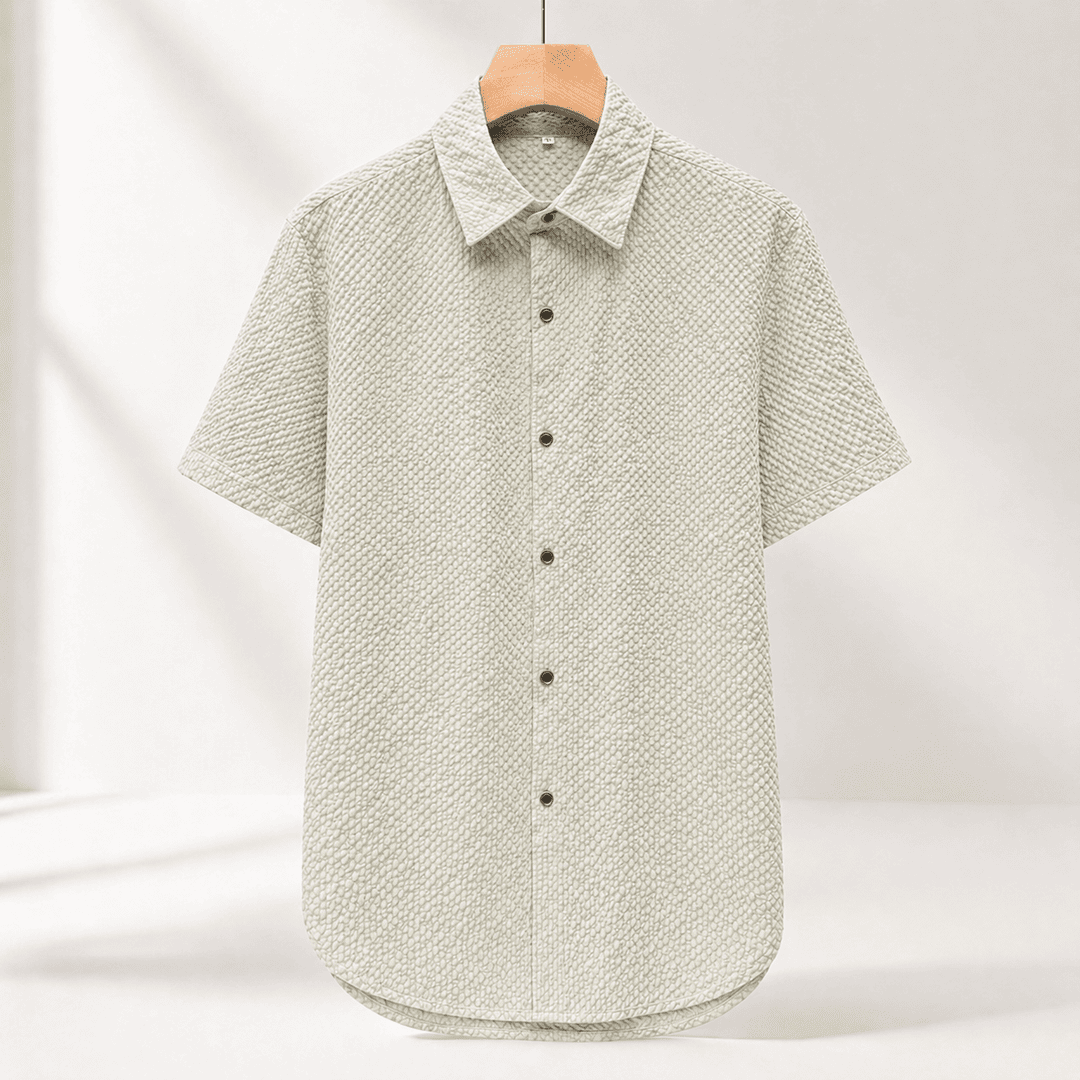Filipe - Camicia a Maniche Corte Con Trama in Rilievo