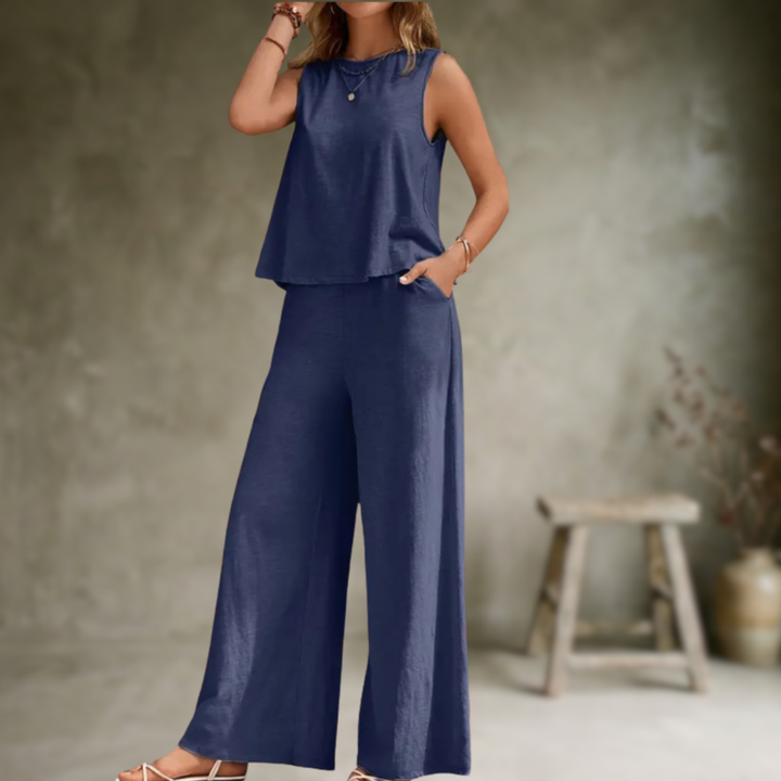 Alizeh - Elegante Completo a Due Pezzi Senza Maniche