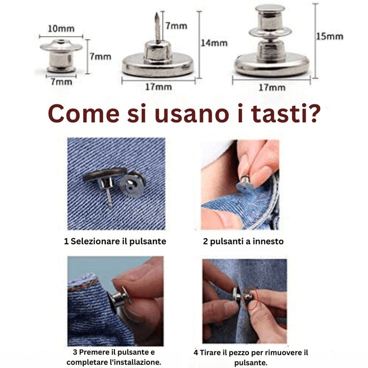 CinchPin - Fibbia Regolabile Per Cintura Perfettamente Adattabile