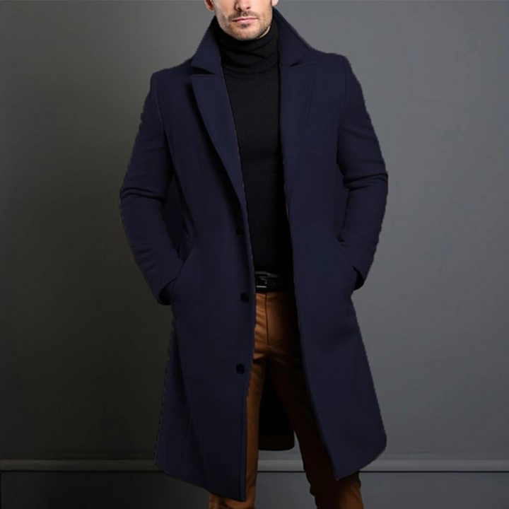 Laurens - Cappotto In Lana a Maniche Lunghe Con Tasche