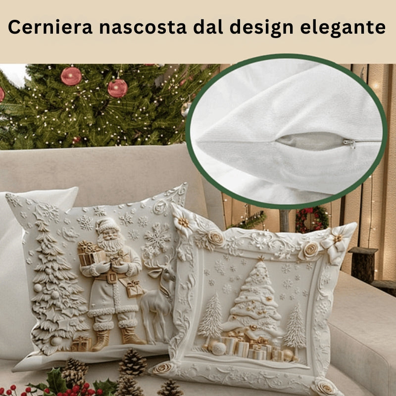 CozyFest - Fodera Per Cuscino a Tema Natalizio Per Decorazioni Domestiche