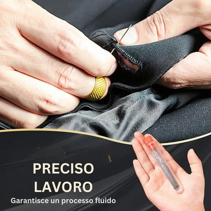 StitchPro - Set Di Aghi Da Cucito In Acciaio Con Cruna Larga