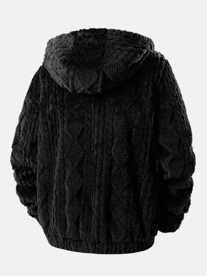 Alonzo - Sudadera Con Capucha Teddy Jacquard Geométrico