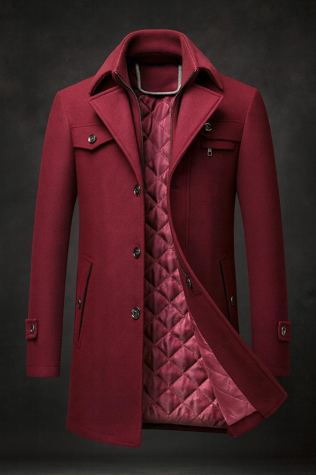Edoardo - Cappotto in Lana Con Chiusura a Bottoni