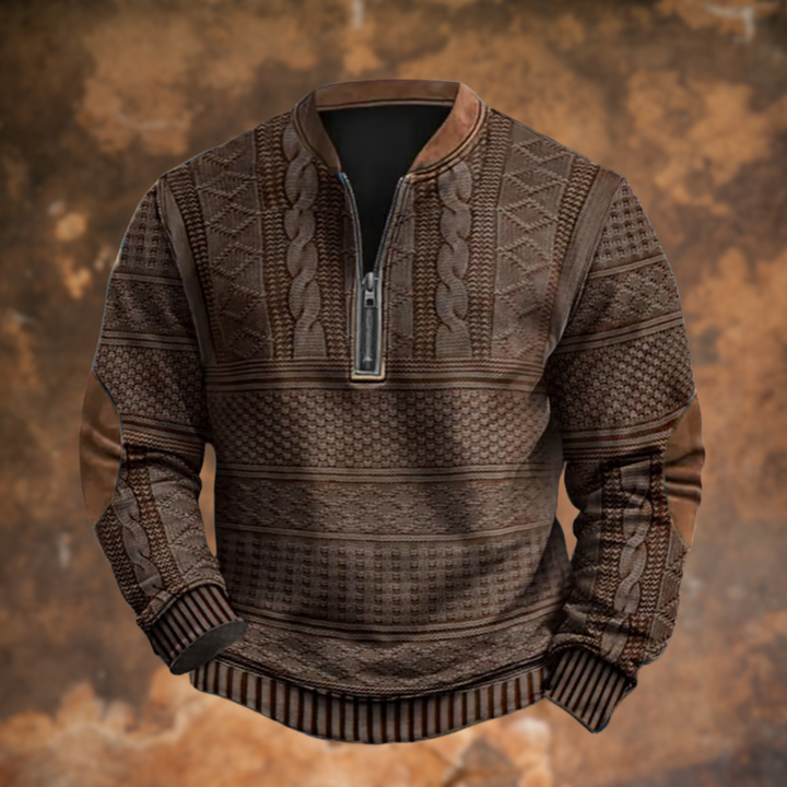 Tom - Elegante Maglione Con Zip e Maniche Lunghe