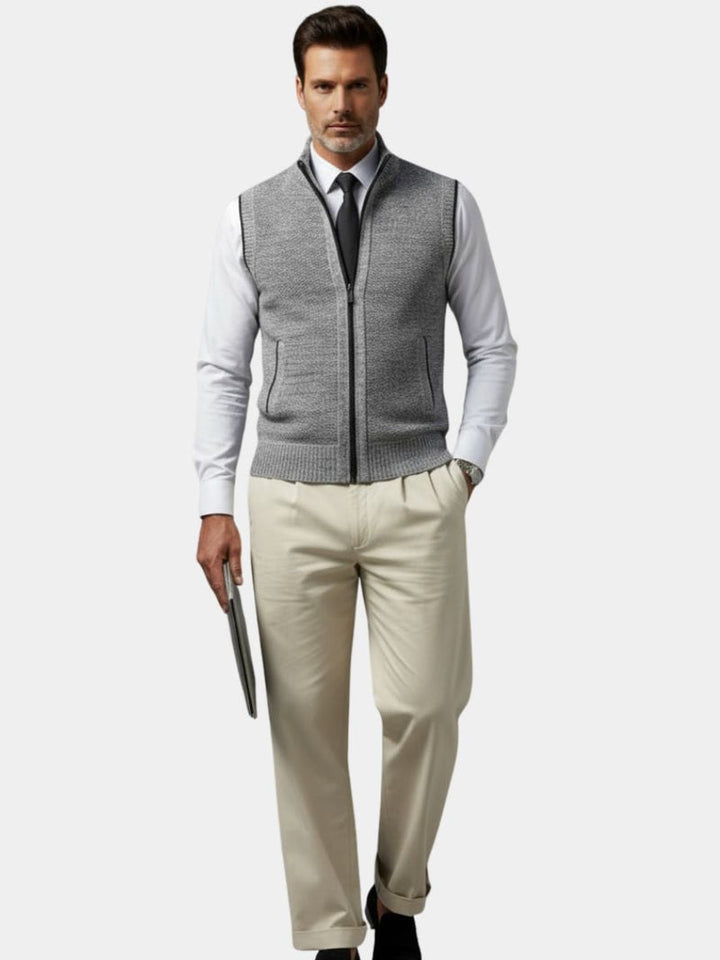 Bronislaw - Elegante Gilet Con Zip Integrale