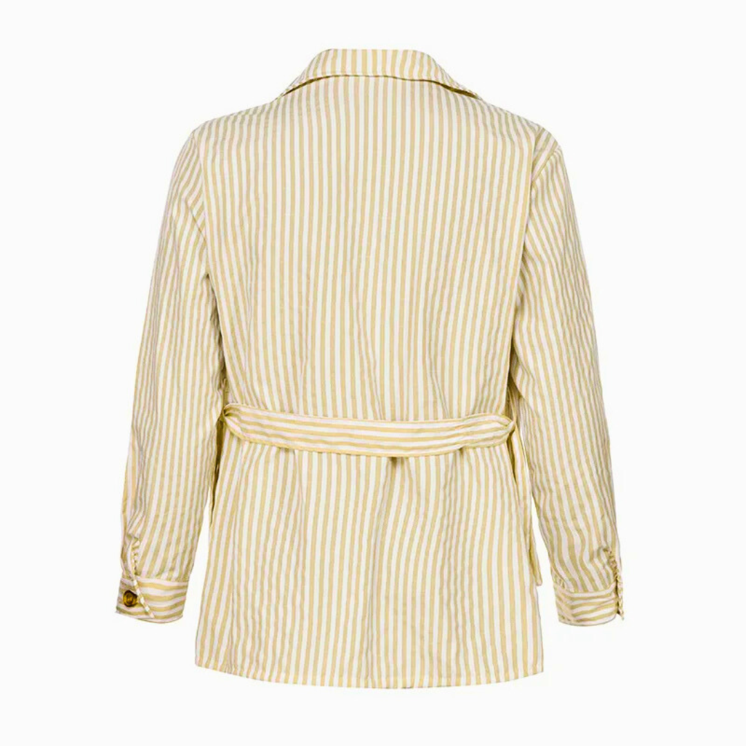 Davion - Camicia Casuale Con Cintura E Tasche Multiple