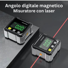 AngleMaster - Inclinometro Digitale Magnetico in Seta Laser