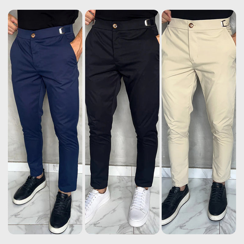 Matan - Pantaloni Classici Elasticizzati Slim Fit