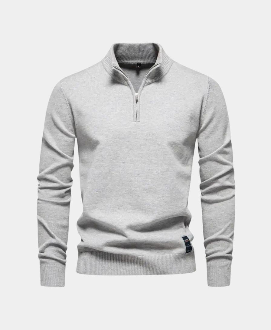 Stoyan - Maglione Lavorato a Maglia Con Mezza Zip