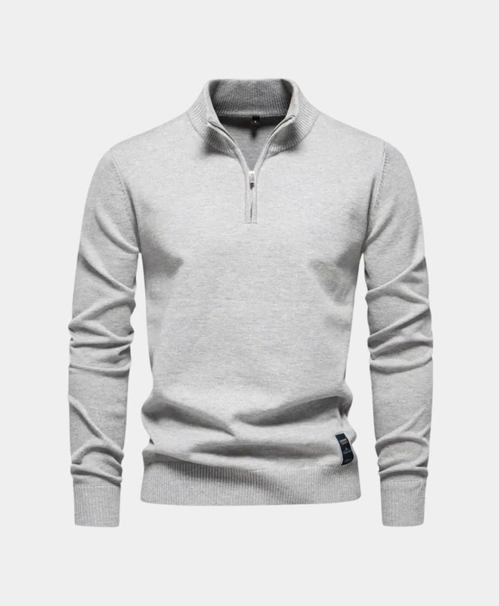 Stoyan - Maglione Lavorato a Maglia Con Mezza Zip