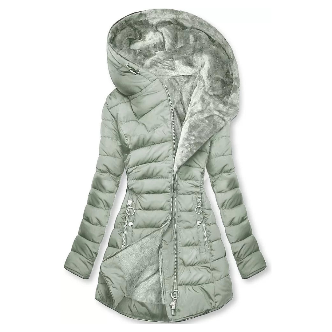 Ruchmira - Cappotto Impermeabile Imbottito Con Cappuccio e Fodera In Pile